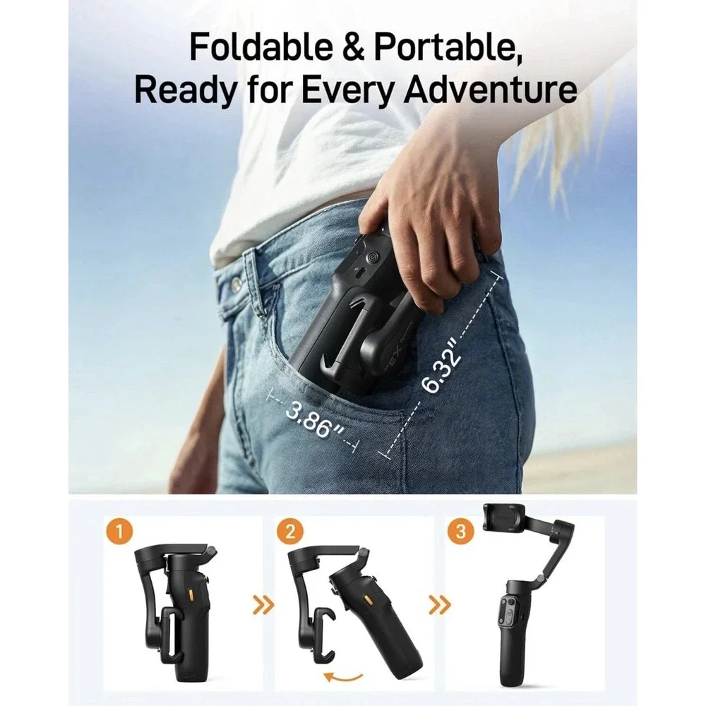 Hohem iSteady X3 SE  3-Axis Gimbal Handheld Stabilizer AI Face Follow for iPhone
